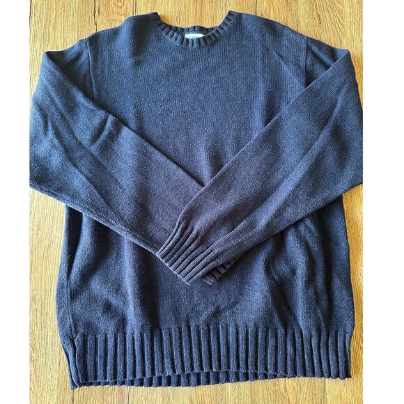 IZOD Vtg Navy Blue Chunky Sweater Size Medium - Picture 1 of 5
